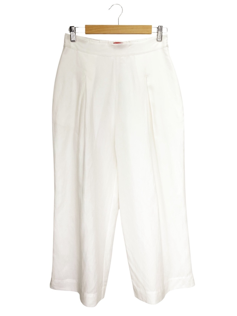 Krimson & Klover Sunset Pant Size Small Wide Leg Cropped Trousers Soft White EUC